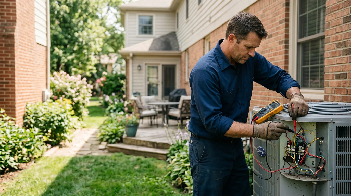 HVAC technician working near Eddyville, NE